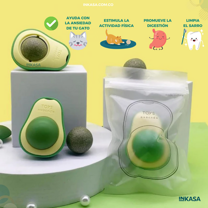 Juguete de Aguacate con Catnip Para Gatos x3 unidades