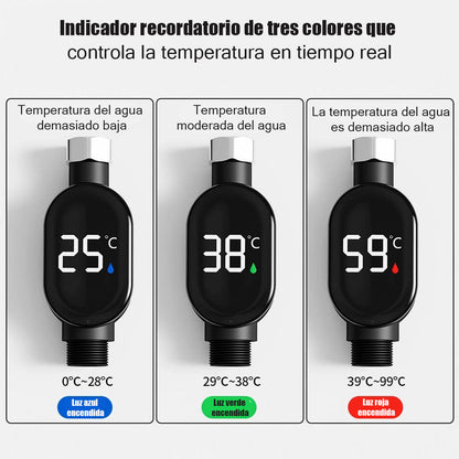 termometro de ducha LED inteligente🌡️🚿Agua caliente en segundos