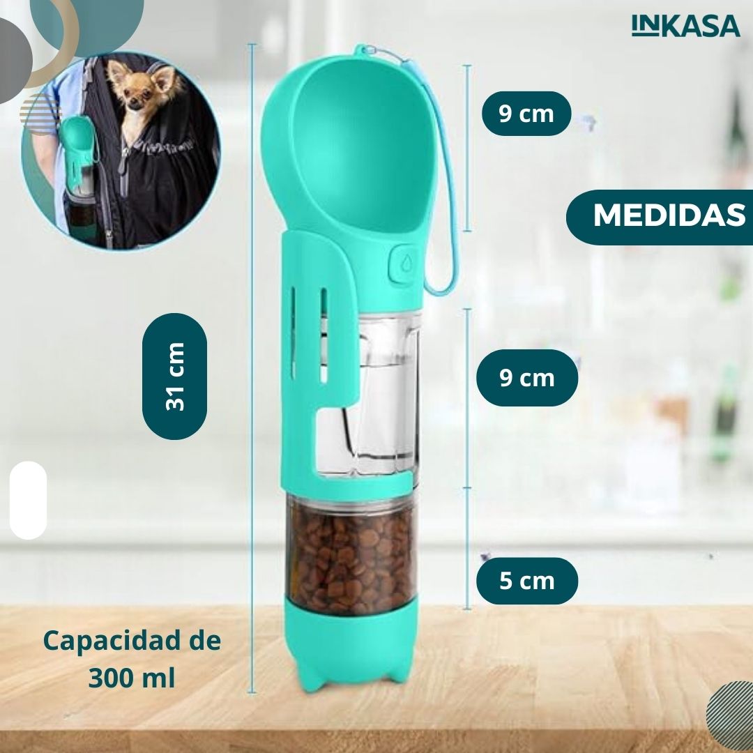 Botella multiusos 3 en 1 para mascotas