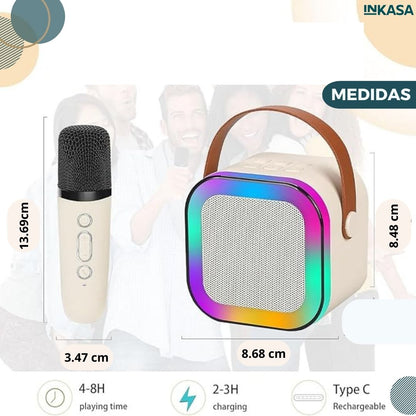 Parlante inalámbrico Karaoke con micrófono
