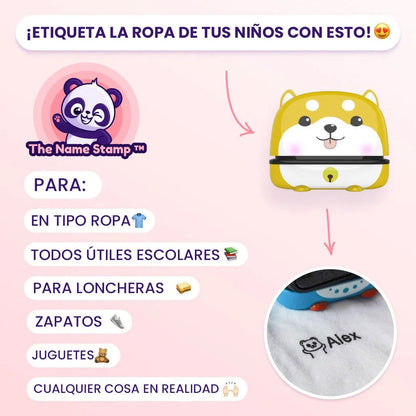 Sello Personalizado🐼✨ Todo marcado, nada perdido. Personaliza útiles, ropa y más con su animalito favorito.
