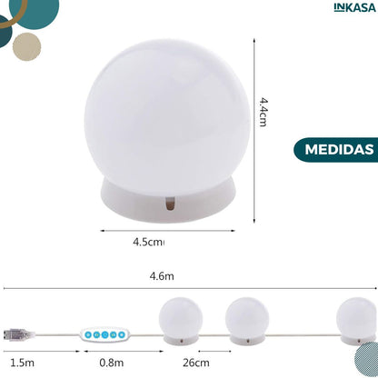 Juego de bombillos para tocador 10 unds