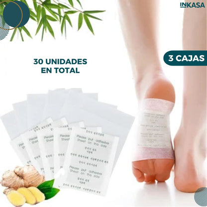 Parches detox Kinoki para pies x 3 cajas de 10 unds