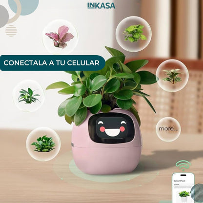Maceta inteligente IA múltiples expresiones