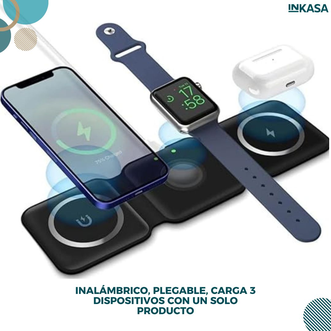 Cargador inalámbrico plegable