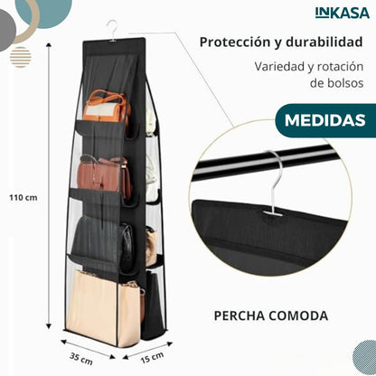 Organizador de bolsos para armario x 2 unds