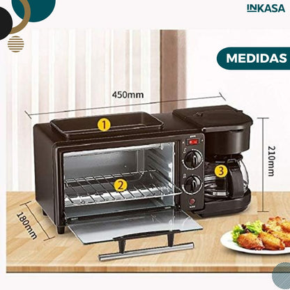 Sokany mini horno eléctrico 3 en 1