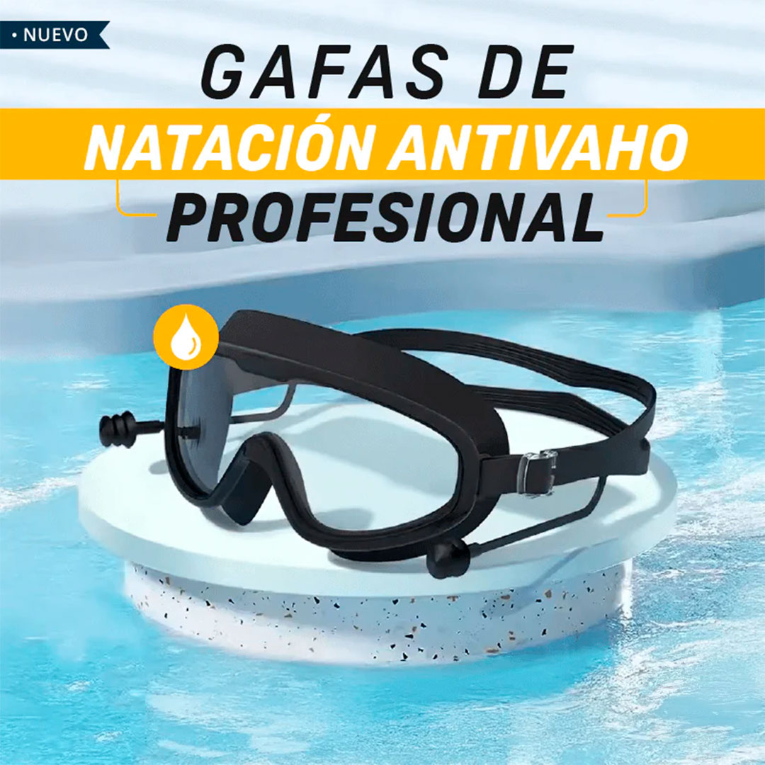 🏊‍♀️ Gafas de Natación con Tapones – Para Niños y Adultos | Protección Total en el Agua