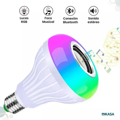 Bombillo Parlante Con Bluetooth Multicolores
