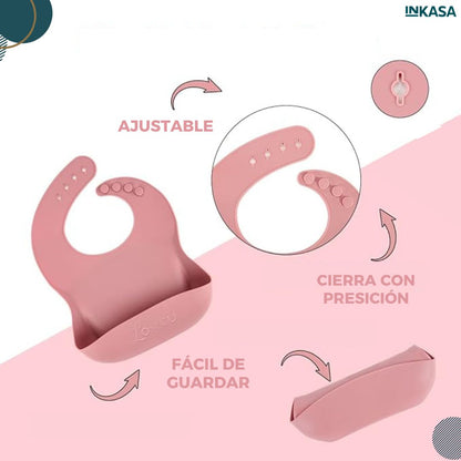 Set vajilla en silicona para bebé 5 piezas