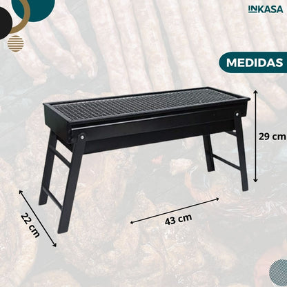 Asador con parrilla portátil