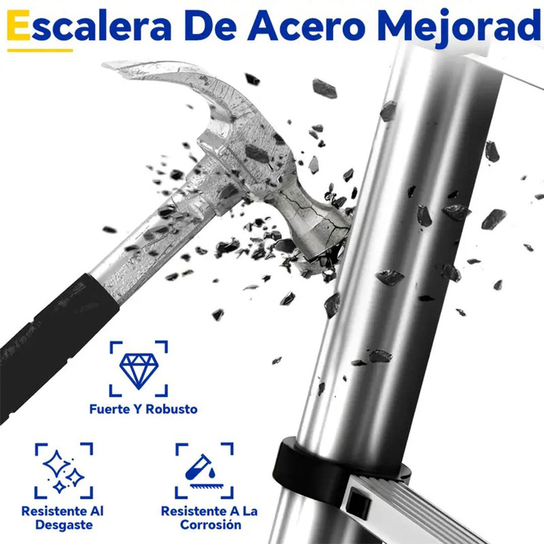 🪜EscaPro 3.2M – Escalera Telescópica Profesional de Aluminio Plegable🔥