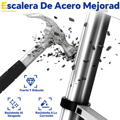 🪜EscaPro 3.2M – Escalera Telescópica Profesional de Aluminio Plegable🔥