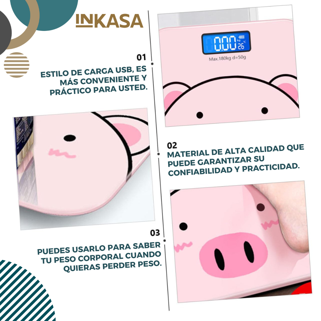 Bascula De Baño Cerdito