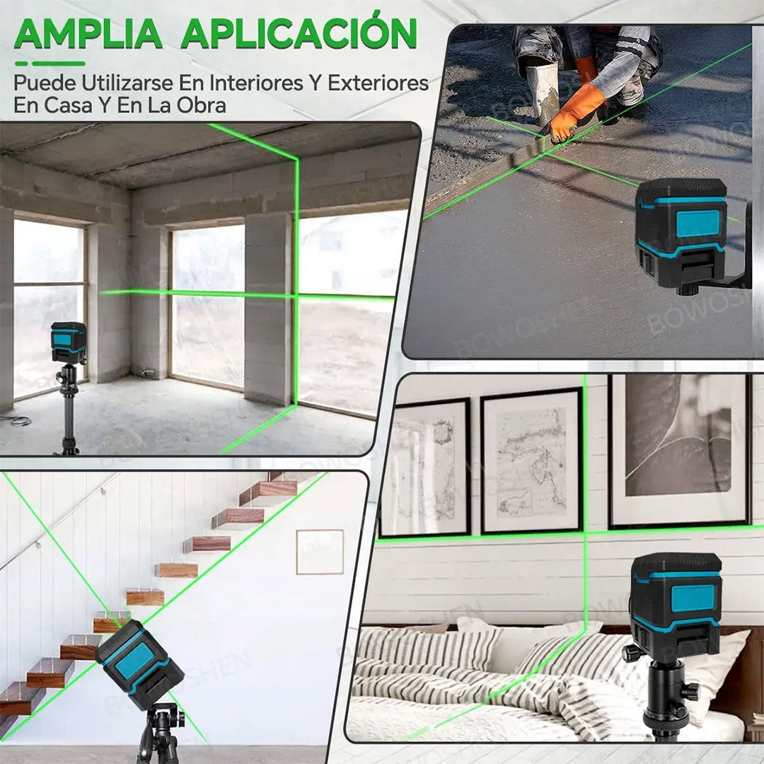 Nivel Láser de 2 Líneas PRO – Precisión Profesional en tus Proyectos🧰⚒️