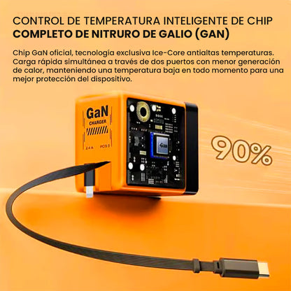 ⚡ Cargador Rápido GaN de 20 W – Ultra Potencia, Ultra Portátil, Ultra Inteligente