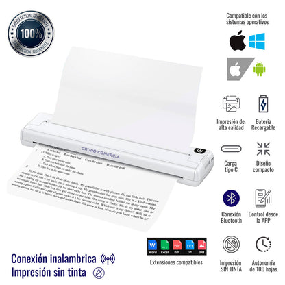 Impresora Térmica Portátil: Imprime en cualquier lugar, en cualquier momento📋✨