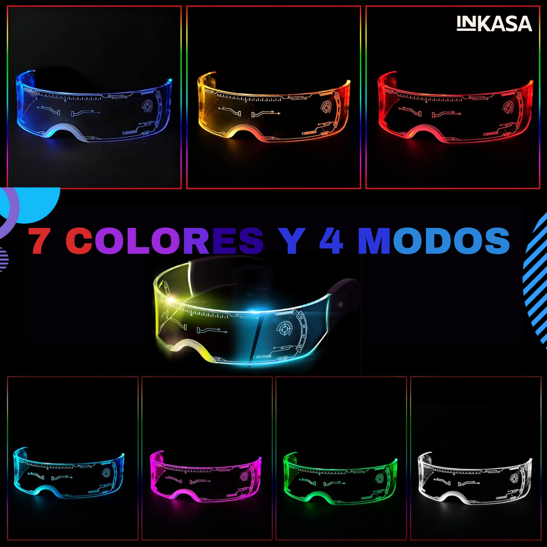 Gafas Luminosas Futuristas Led Halloween