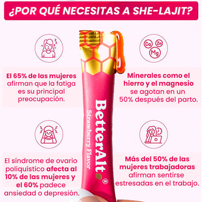 Palito de Miel Shilajit para Mujeres X30: 🌸Energía, belleza y bienestar natural en cada gota.