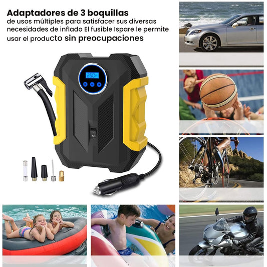 🔧 Compresor Portátil Digital – Infla Rápido, Seguro y Donde Sea