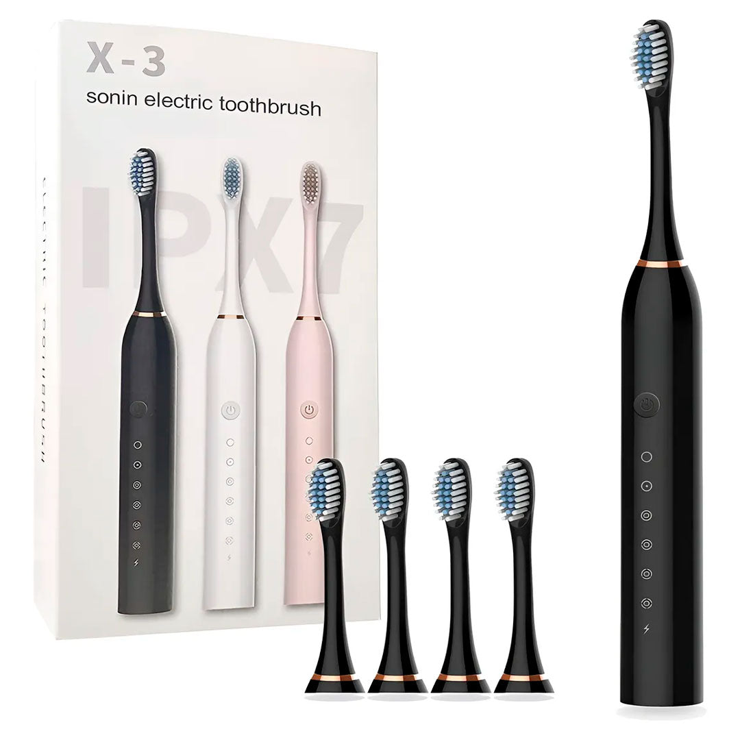Cepillo Dental Eléctrico con 4 Repuestos: Limpieza profesional, sonrisa impecable todos los días🪥