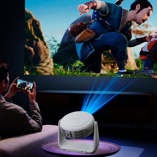 📱Proyector Portátil Recargable 4K: Android WiFi Bluetooth Y Enfoque Automático〰️😍