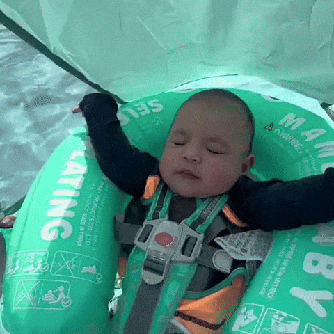 Flotador con carpa👶💦 NO NECESITA INFLAR Y NUNCA SE HUNDE