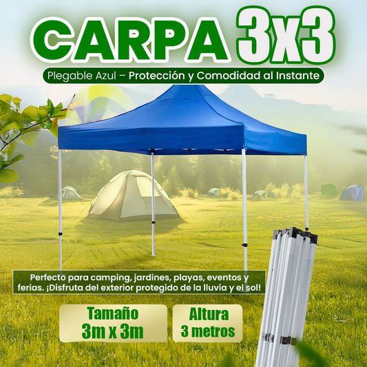 ☔🛑Toldo MaxPro 3x3 – Carpa Plegable Impermeable con Protección UV😎