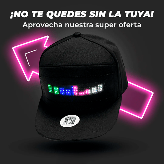 Gorra LED Programable – Mensajes Brillantes, Estilo Inconfundible🧢😎