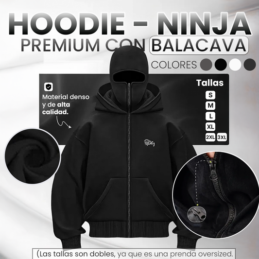 🥷Hoodie Ninja con Balaclava Integrada – Estilo, protección y actitud en una sola prenda