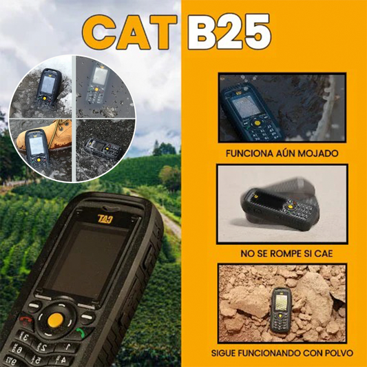 CAT B25 – Celular Antigolpes, Resistente al Agua y Pensado para Trabajos Duros📱