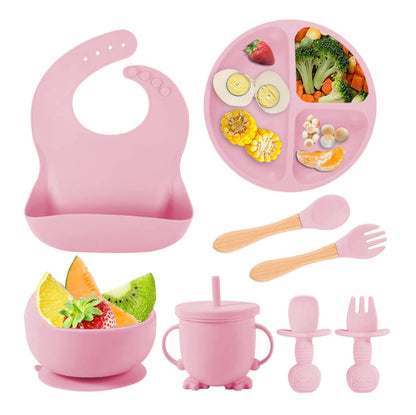 Set vajilla en silicona para bebé 5 piezas