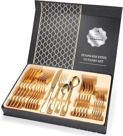 Set de 24 cubiertos con estuche
