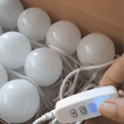 Juego de bombillos para tocador 10 unds
