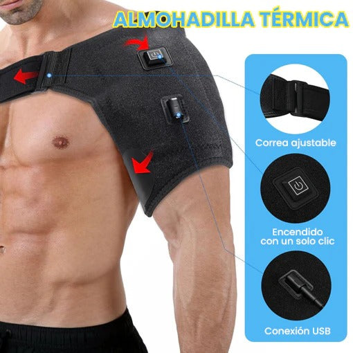 Almohadilla Eléctrica térmica para hombro🤕🏃🏻‍➡️