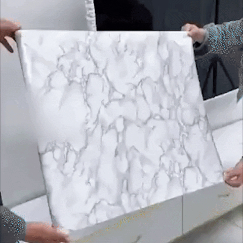 PAPEL STICKER DE MARMOL: protege y modifica el aspecto de tu cocina en una PREMIUM😎🏡