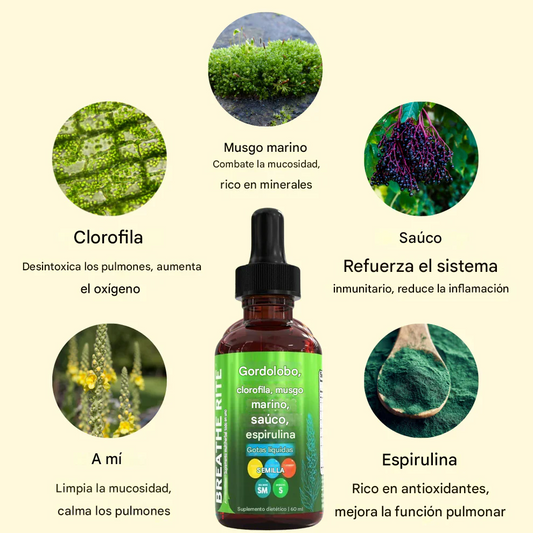 BREATHE CLEAR® Respira Mejor con la Solución de apoyo y descongestión pulmonar🫁 (60ml)