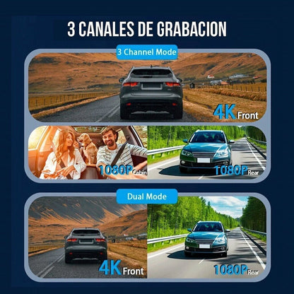 🚘🚗Cámara DVR 360° para Automóvil | Seguridad Total Desde Todos los Ángulos