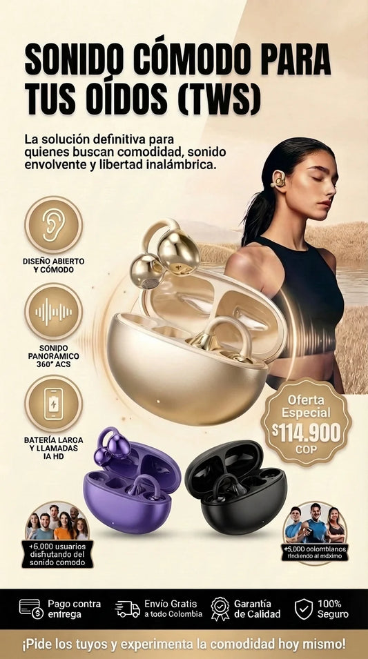 Audifonos Bluetooth Clip De Oreja Alta calidad